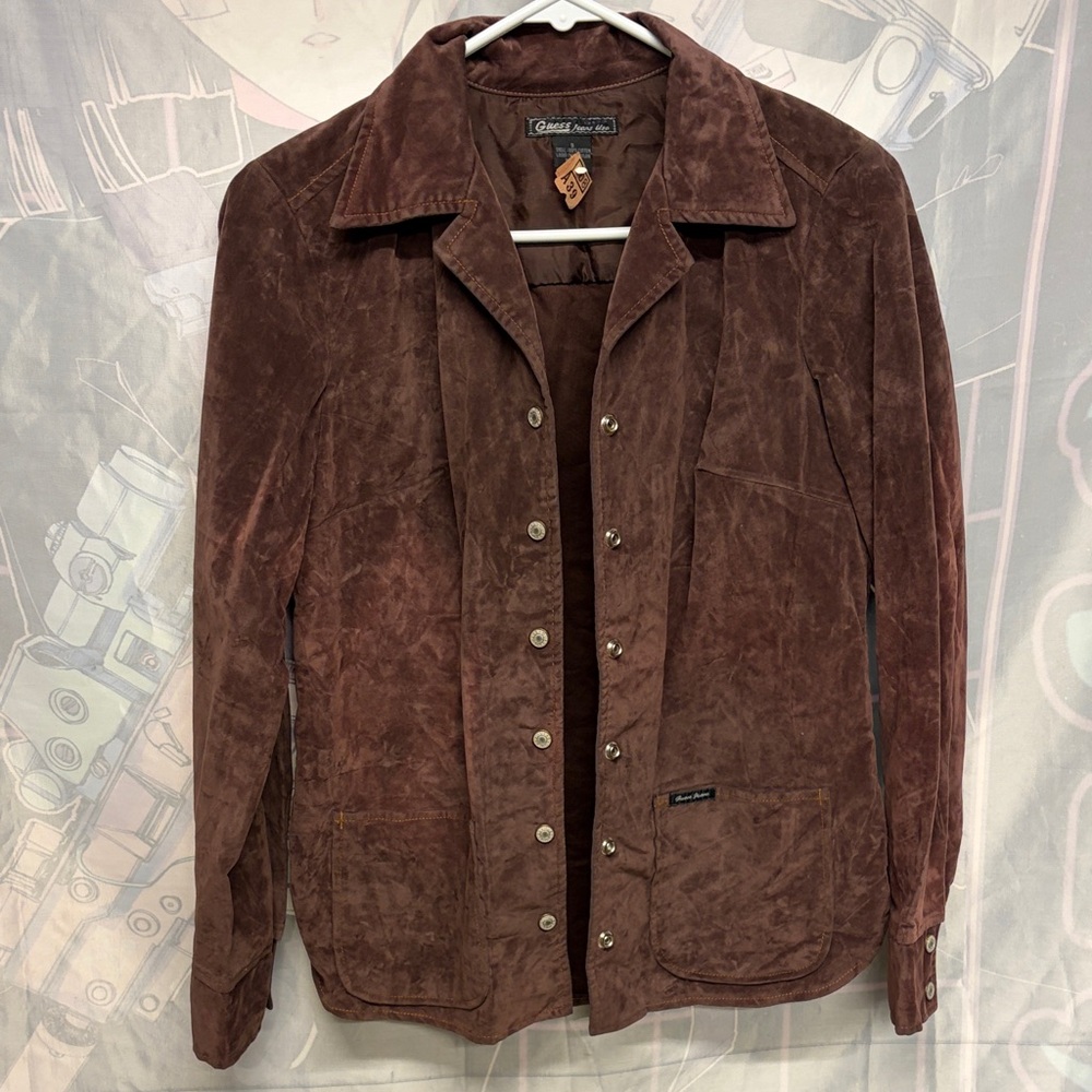 Guess Men's Brown Suede Jacket